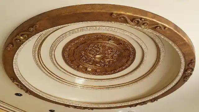 Gilded ceiling medallion: metallic paint by Renaissance Revival Painting