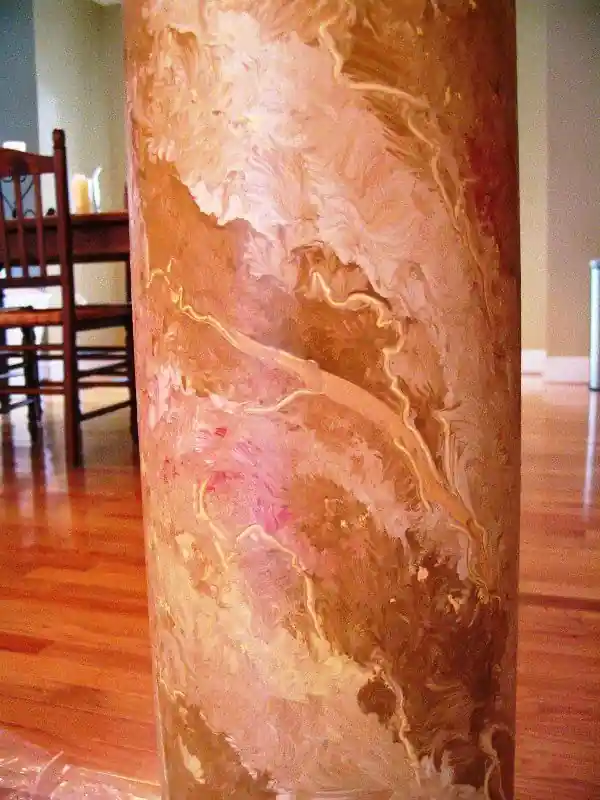 Faux marble: marbled column